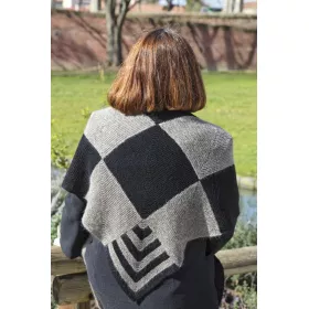 Yak Squares - knitted shawl