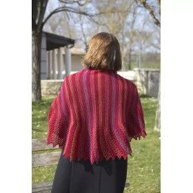 Firebird - knitted shawl