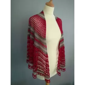 Lady in Red - crochet shawl