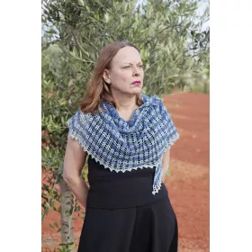 Blue Song - crochet shawl