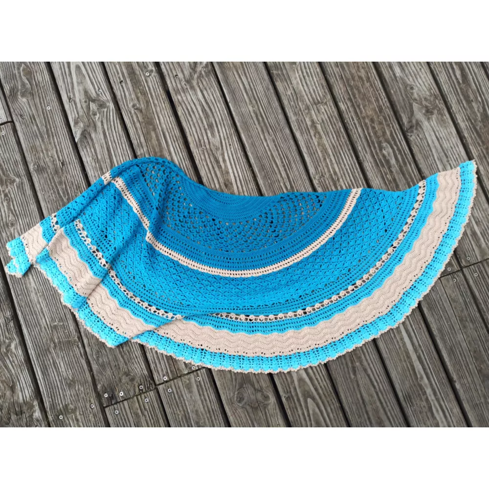 On the Beach - crochet shawl