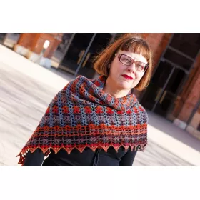 Colour beams - crochet shawl