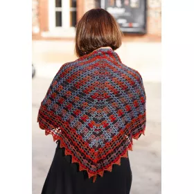 Colour beams - crochet shawl